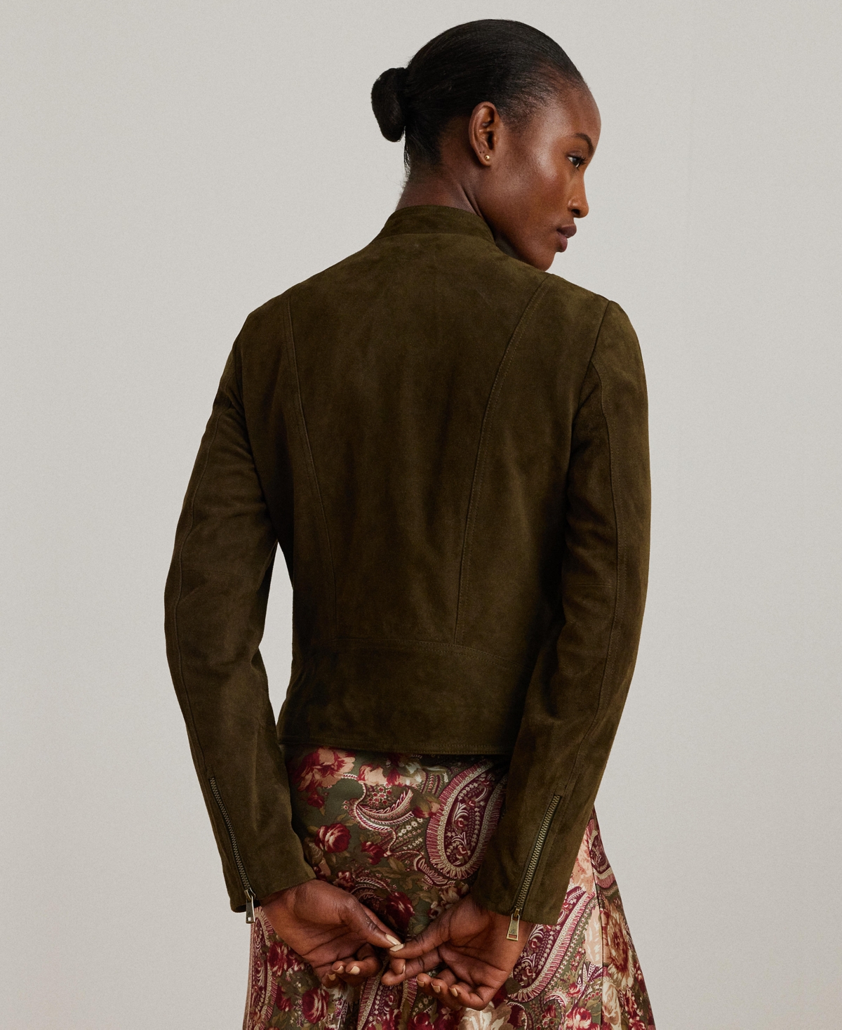 Lauren Ralph Lauren Women's Goat-Suede Moto Jacket
