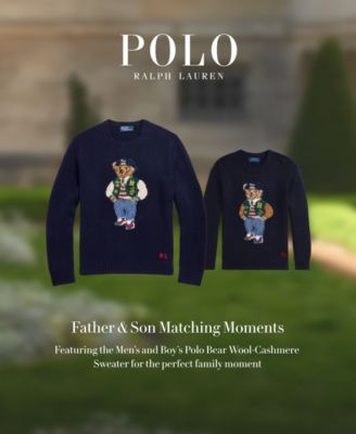 Polo Ralph Lauren Men s and Big Boys Polo Bear Crewneck Sweater Macy s