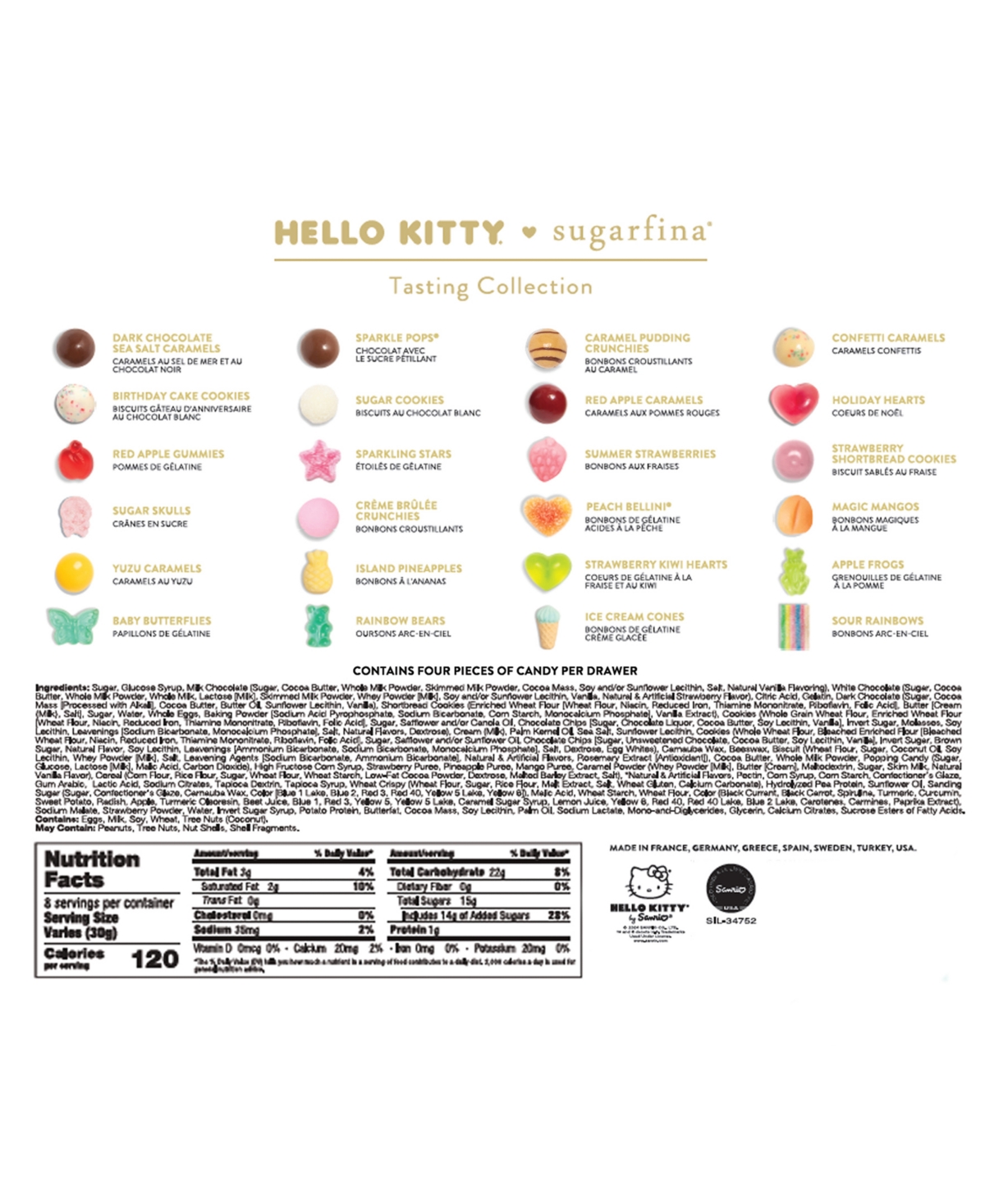 Macy's Holiday Hello Kitty Candy Tasting Collection Advent Calendar, 24 Piece In No Color