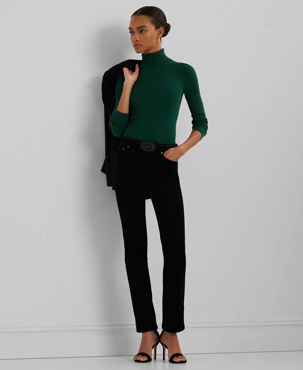 Lauren Ralph Lauren Petite Ribbed Turtleneck Sweater