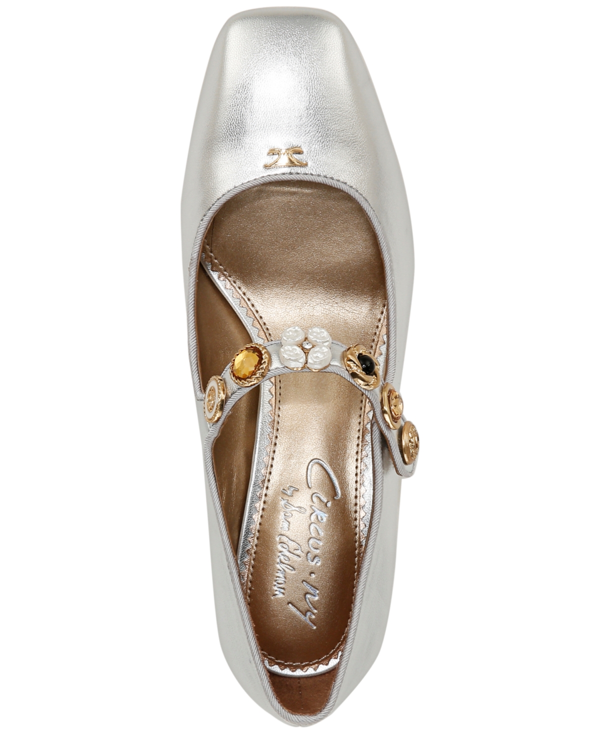 Circus Ny by Sam Edelman Elaine Embellished Mary-Jane Block-Heel Pumps