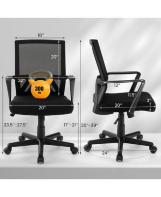 Ergonomic Desk Chair with Lumbar Support and Rocking Function