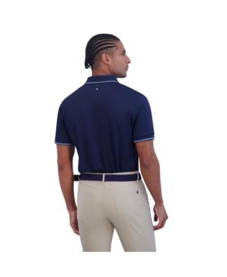 Men's Checker Rib Tech Pique Sports Fit Polo Shirt