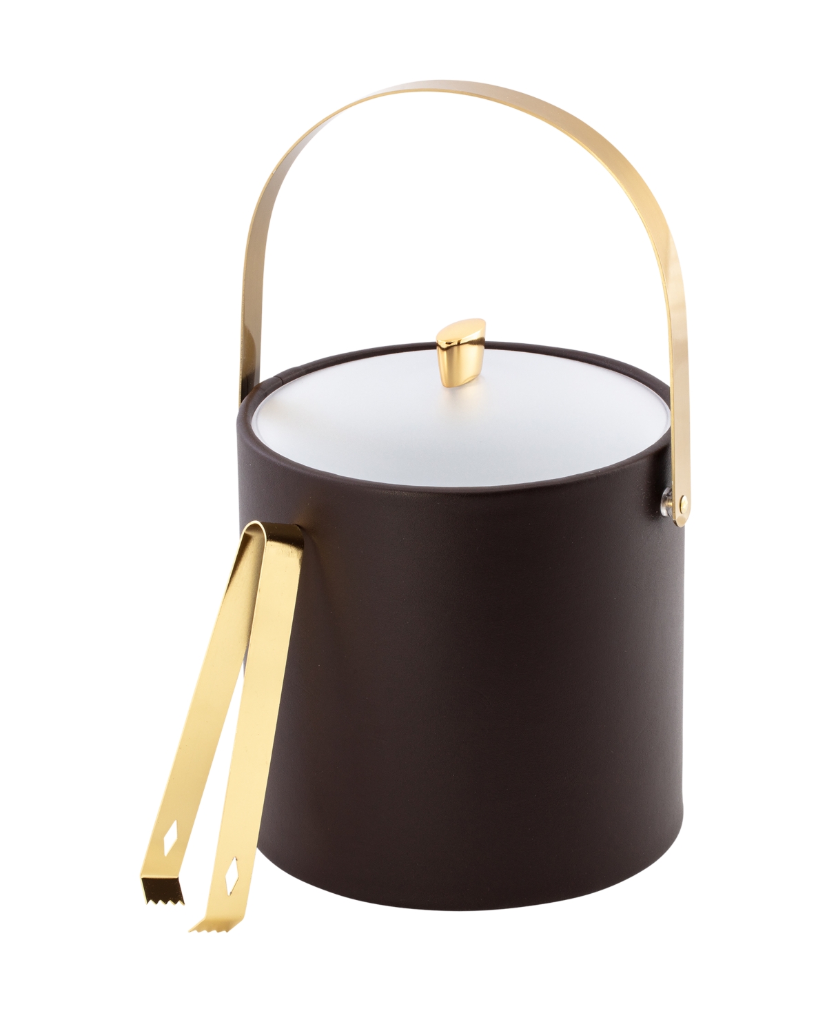 Kraftware Arc Ice Bucket And Ice Tong, 3 Quart In Chocolate