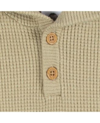 Toddler Boys Hooded Sweater Top and Pant Knit Set