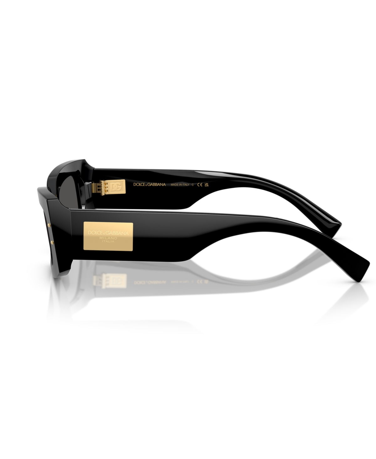 Dolce & Gabbana Acetate Rectangular Sunglasses In Black