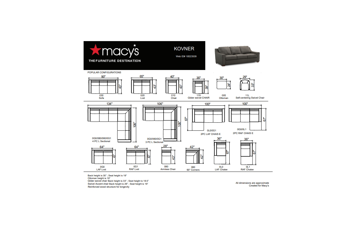 Macy's Kovner 2-pc. Leather Sectional Chaise And Sofa Set, Created For  In Light Grey