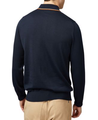 Men's Regular-Fit Tipped Merino Wool Polo Shirt