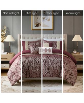 Lily Jacquard 6-Pc. Comforter Set, King/California King