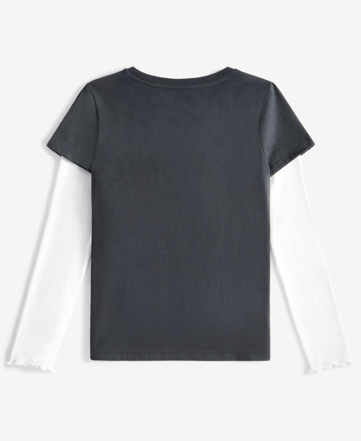 Epic Threads Little & Big Girls Gratitude Graphic Layered-look T-shirt, Created For Macy's In Grey Jewel