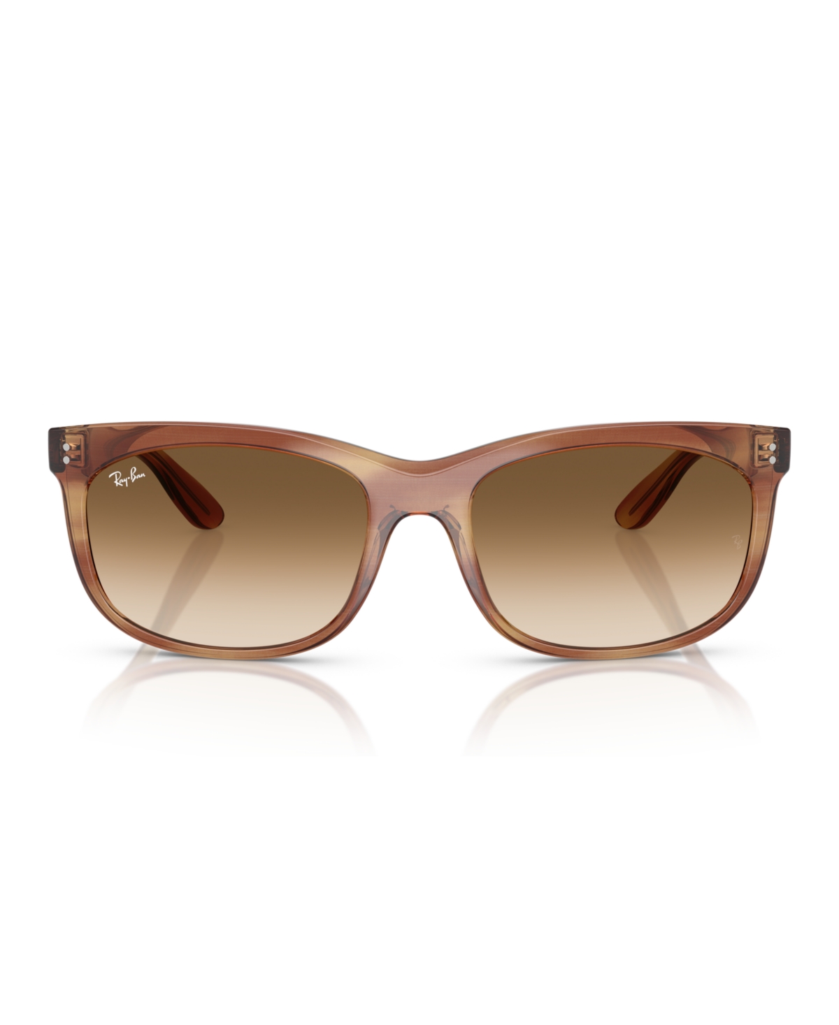 Ray Ban Rb2389f Balorette Pillow Square Sunglasses, 60mm In Striped Brown