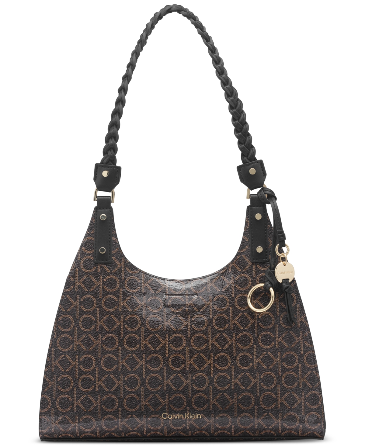 CALVIN KLEIN SHELLY SIGNATURE SATCHEL 