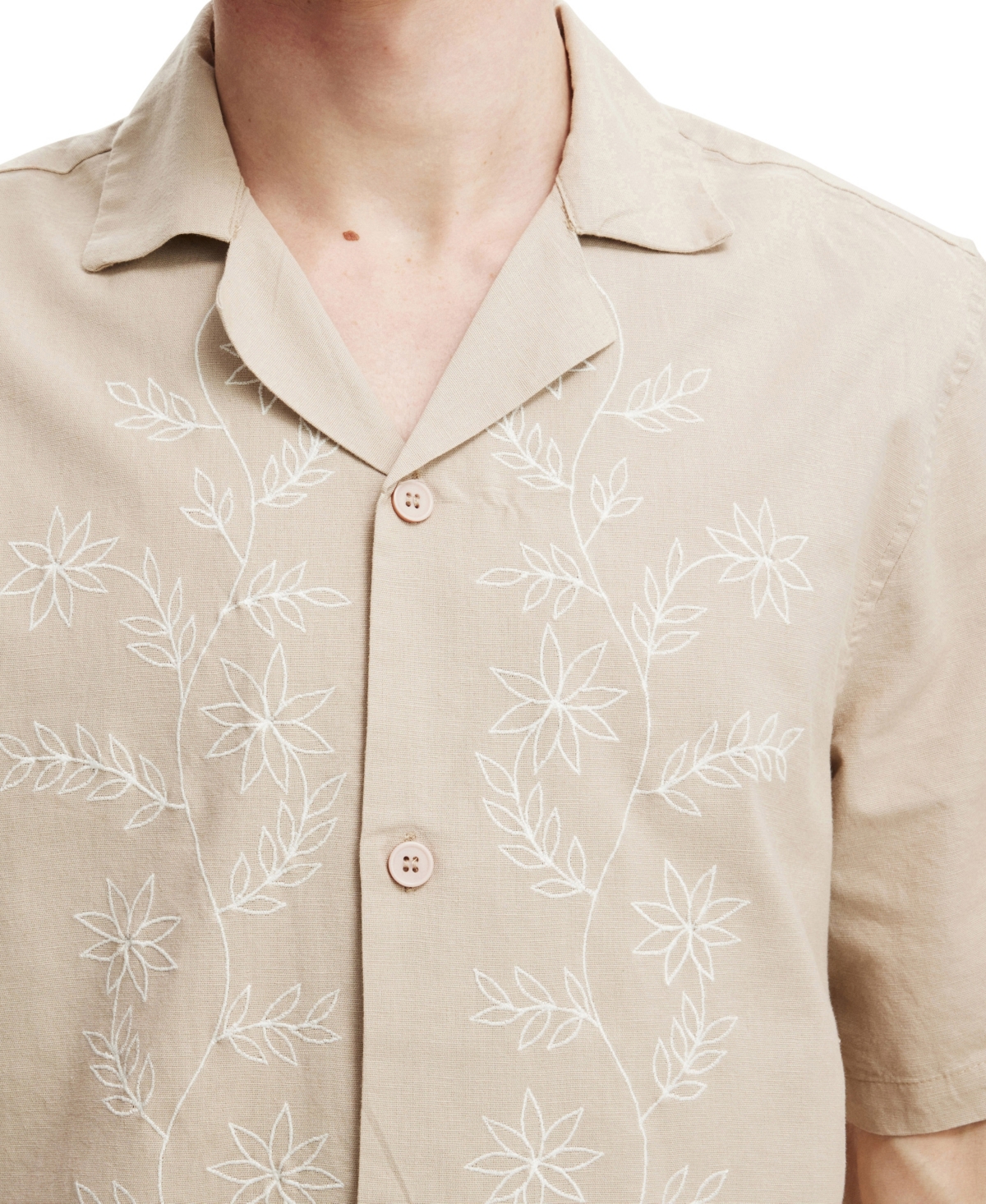 COTTON ON MEN'S CABANA SHORT SLEEVE SHIRT 
