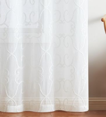 Sophia Linen Look 76" W x 96" L Grommet Window Panel Set