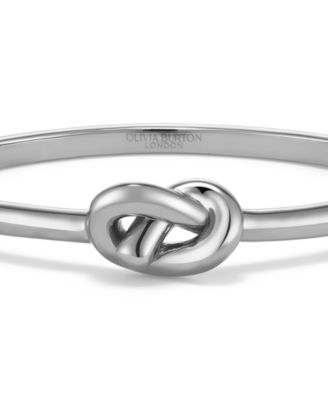 Women's Lover's Knot Silver Tone Bangle