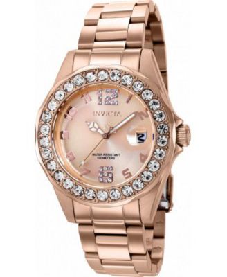 Women's 37698 Pro Diver Quartz 3 Hand Rose Gold Dial Watch