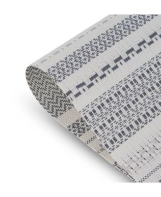 Maya Aztec Textured Reversible 12" x 18" Rectangular Placemats, Set of 6