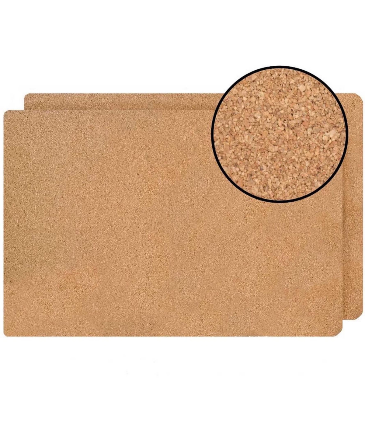 Dainty Home Marble Cork Place Mats, Washable Placemats - Black and rose gold
