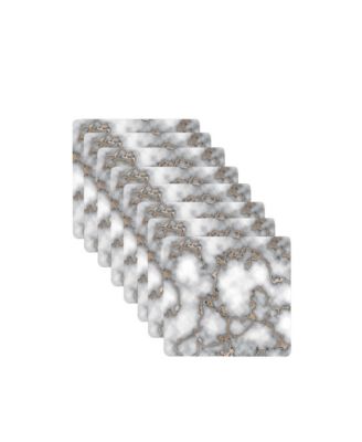 Marble Cork Place Mats, Washable Placemats, 15" x 15" Set of 8, Heat Resistant Placemats, Non-Slip, Table Mat, Table Placemats