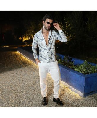 Men's Charcoal Grey Abstract Fade Shirt