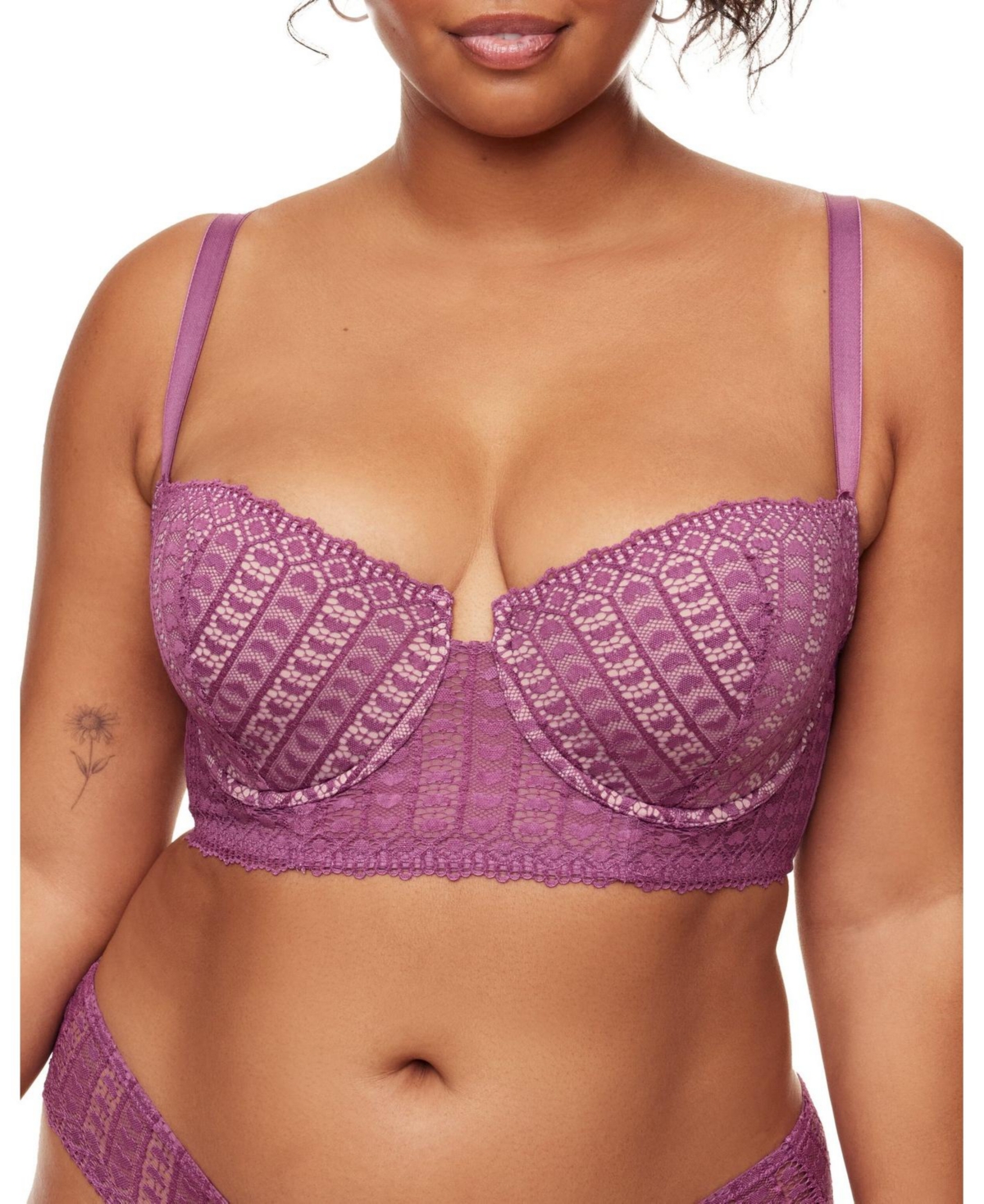 Nymphadora Women's Plus-Size Contour Balconette Bra - Dark purple