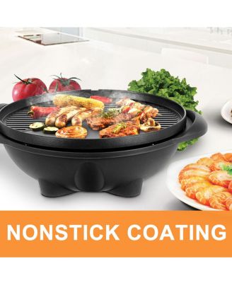 1350 W Outdoor Electric BBQ Grill with Removable Stand