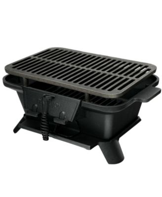 100% Cast Iron Hibachi Grill with Grill Grate Lifter