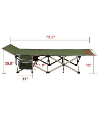 Folding Camping Bed Army Green