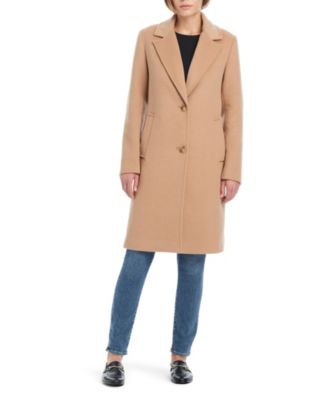 Vince Camuto Women s Single Breasted Fitted Boyfriend Coat Macy s