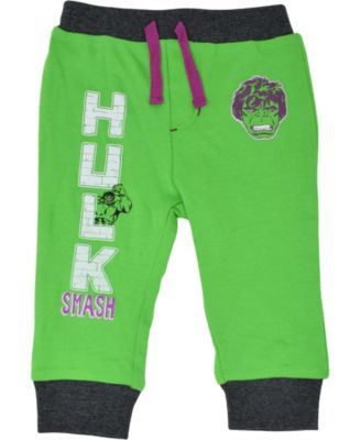 Baby Boys Hulk Black Panther Captain America 4 Pack Jogger Pants Newborn to