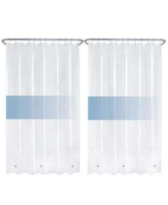 72" W x 72" H Frosted 8G PEVA Shower Curtain - 2-Pack