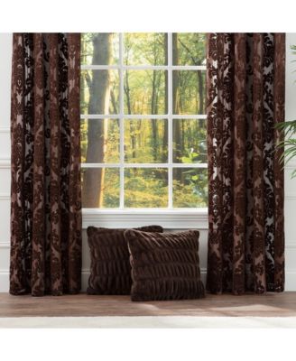 Premium Devore Sheer Grommet Curtains - Classy, Light Filtering Drapes for Living Room or Bedroom - 52" x 96" - Blue, 2 Panels