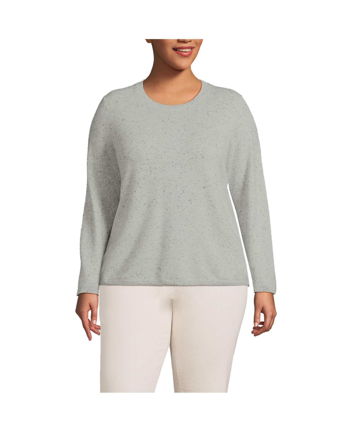 Plus Size Cashmere Sweater - Fresh ivory