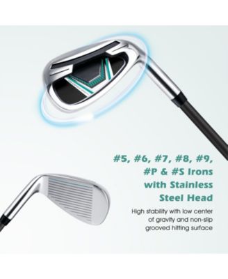 11 Pieces Complete Golf Club Package Set-Green
