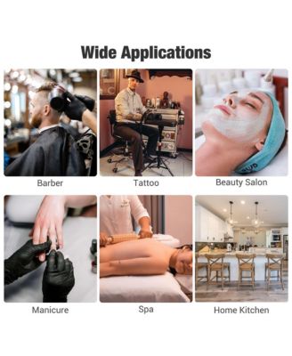 Yescom 2 Packs Salon Folding Rolling Tray Beauty Station Trolley Storage Cart Barber