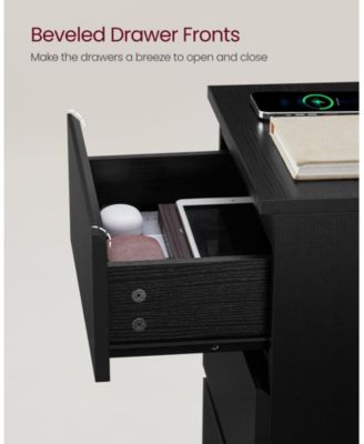 Nightstand with Charging Station for Convenient Power Access and Sleek Design