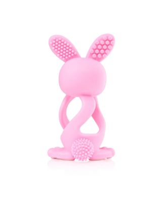 Bobbie Bunny Baby Teether Toy Rose Pink | Twist & Bounce Teething Toy