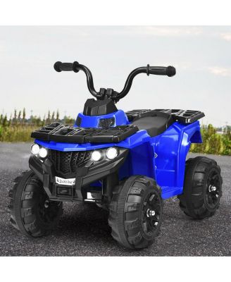 6V Battery Powered Kids Ride On ATV 4-Wheeler Quad w/ MP3 & LED Headlight Blue