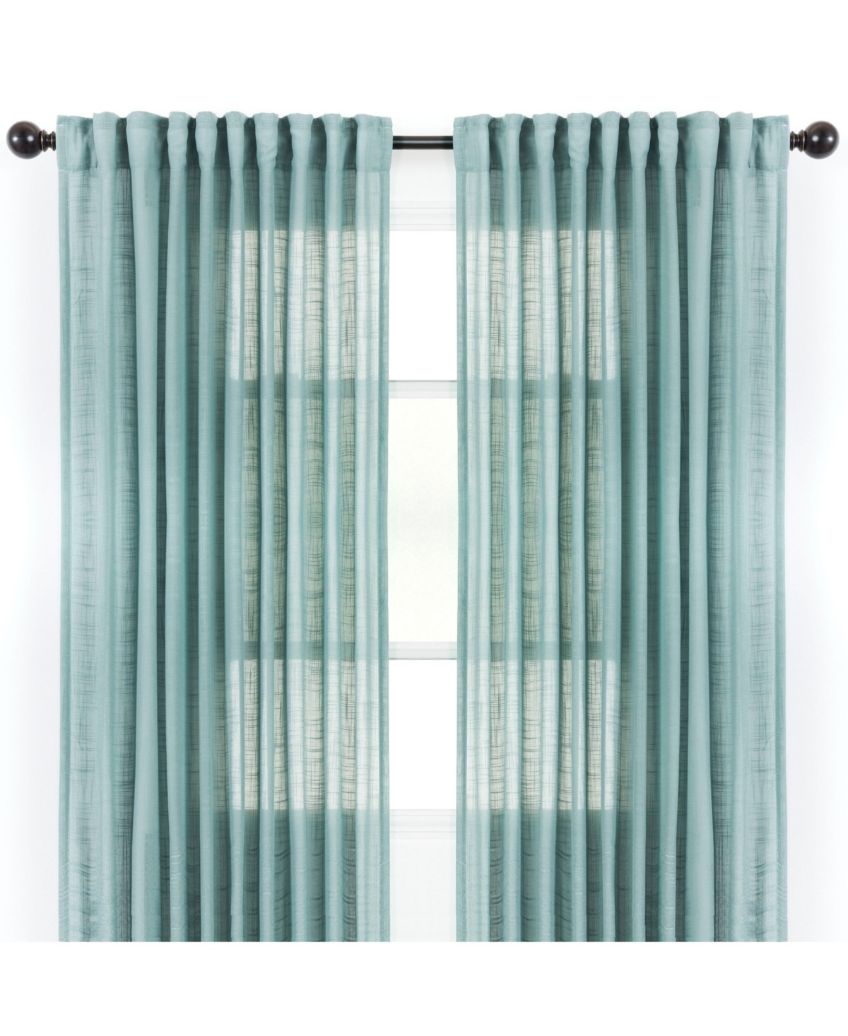 Premium 2-Panel Soft Textured Semi Sheer Curtains for Window Living Room Bedroom Kitchen Office - Natural Light Filtering Privacy window Trea