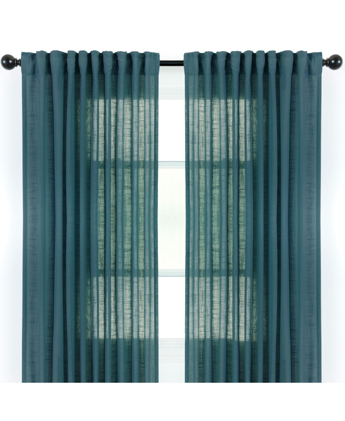Premium 2-Panel Soft Textured Semi Sheer Curtains for Window Living Room Bedroom Kitchen Office - Natural Light Filtering Privacy window Trea