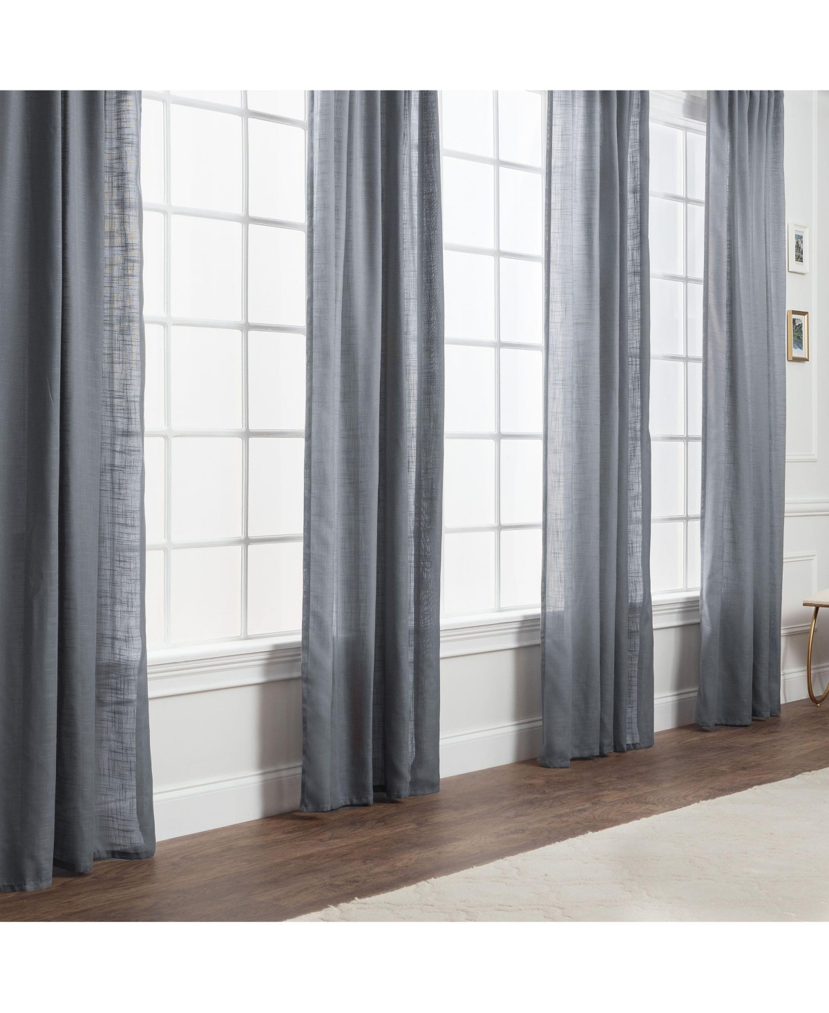 Chanasya Premium 2-Panel Soft Textured Semi Sheer Curtains for Window Living Room Bedroom Kitchen Office