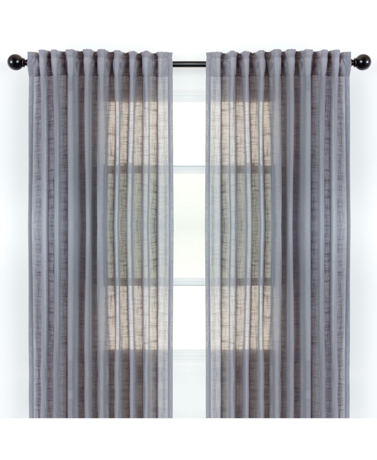 Chanasya Premium 2-Panel Soft Textured Semi Sheer Curtains for Window Living Room Bedroom Kitchen Office