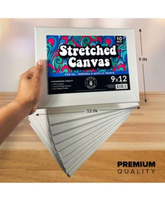 10Pk Stretched Canvas for Painting 8x10