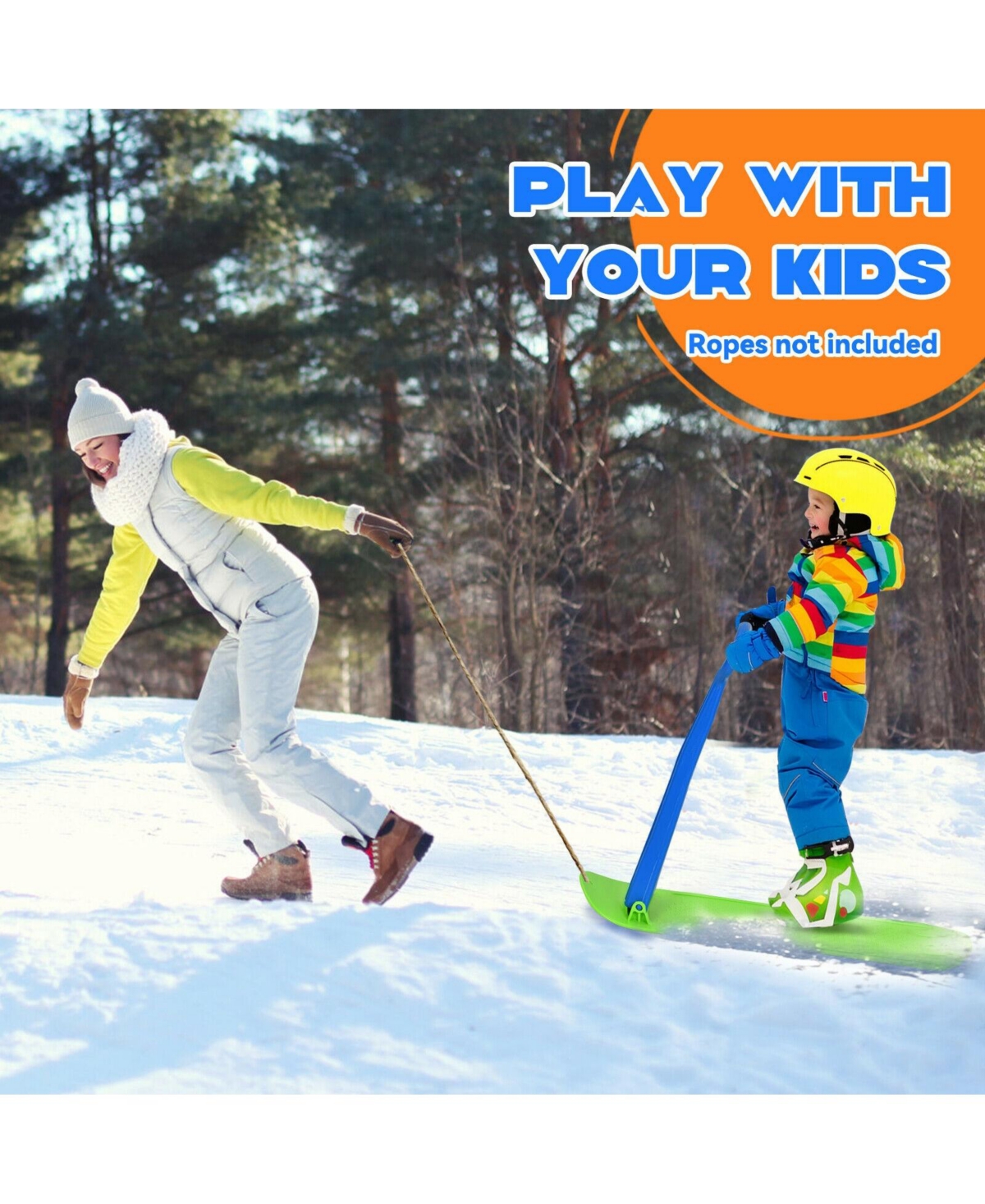 Skonyon 1-Rider Snow Scooter with Grip Handle