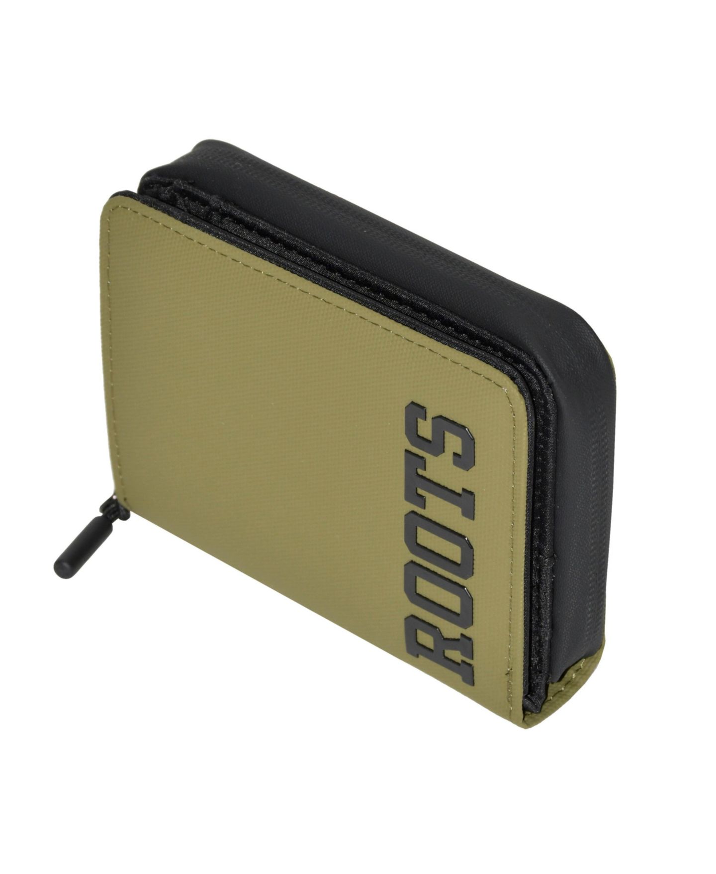 Мужской кошелёк Roots Compact Zip Around Snap Wallet, цвет: Чёрный комбинированный — фото 9