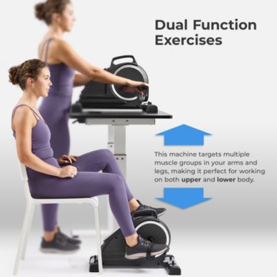 SMART Motorized Under Desk Elliptical, Bluetooth with Free SunnyFit App
