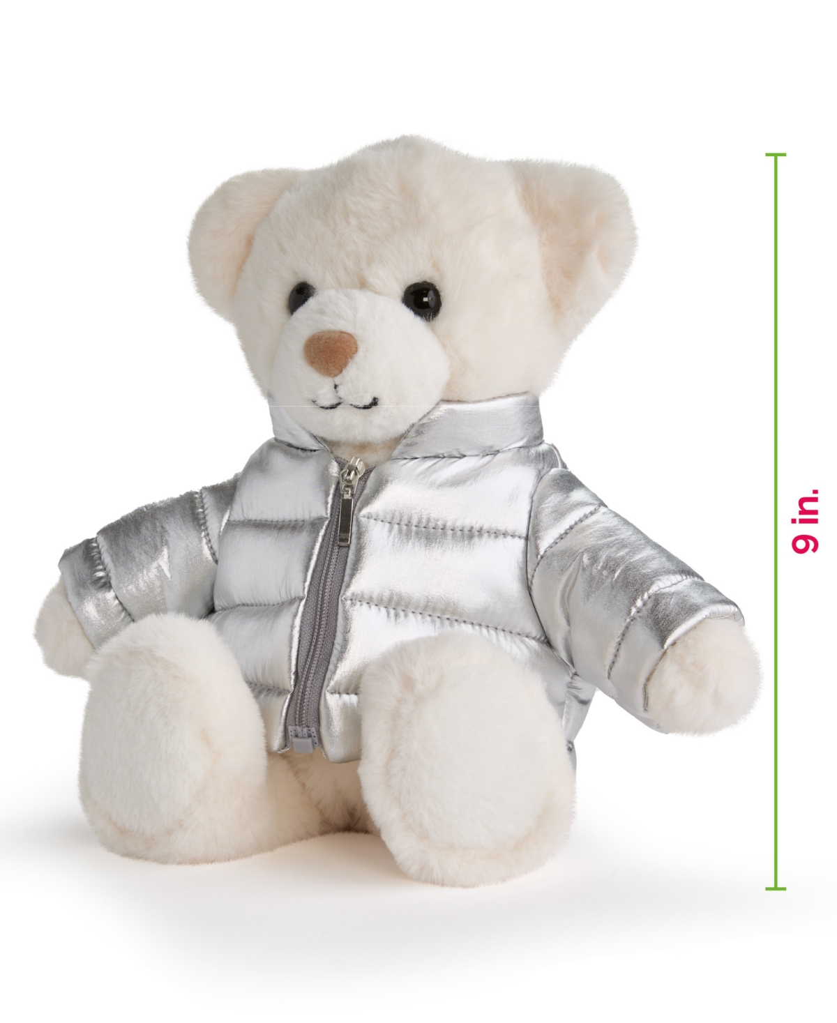 Geoffrey's Toy Box Plush Bear With Puffy Jacket In No Color