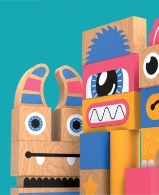 Make A Monster 100-Piece Solid Wood Block Set, Created for Macy's