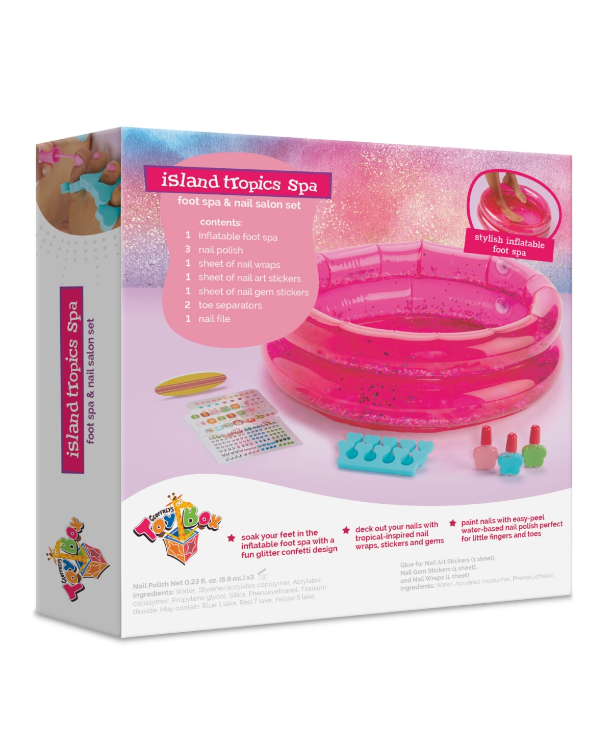 Geoffrey's Toy Box Island Tropics Foot Spa Nail Salon Kit In No Color