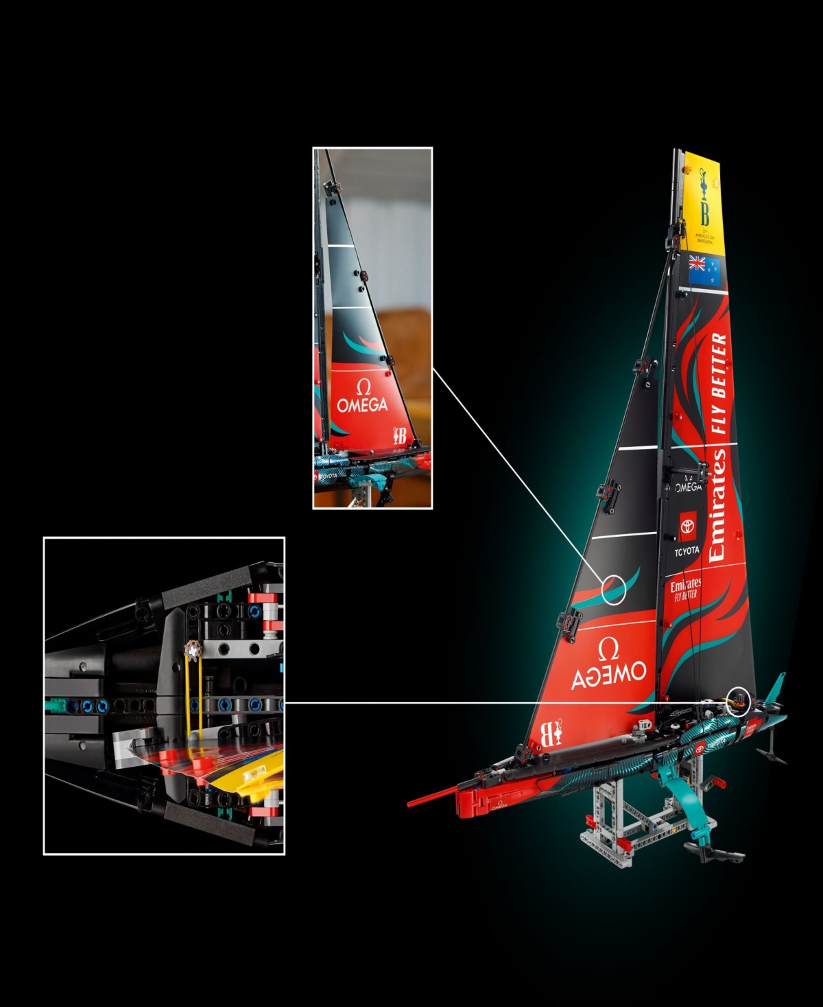 Lego Technic Emirates Team New Zealand Ac75 Yacht Building Set For Adults 42174, 962 Pieces In Multi Color